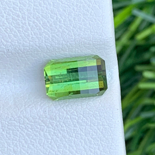 Apple Green Tourmaline from Afghanistan, Pixel Cut 1.40 Carats