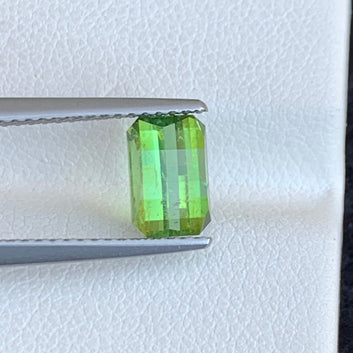 Apple Green Tourmaline from Afghanistan, Pixel Cut 1.40 Carats