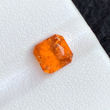 Orange Garnet from Afghanistan, Fancy Asscher Cut 1.60 Cts