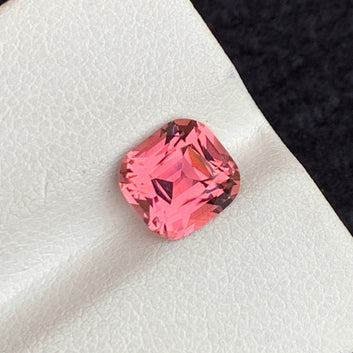 Hot Pink Tourmaline from Afghanistan, Cushion Cut 2.20 Carats