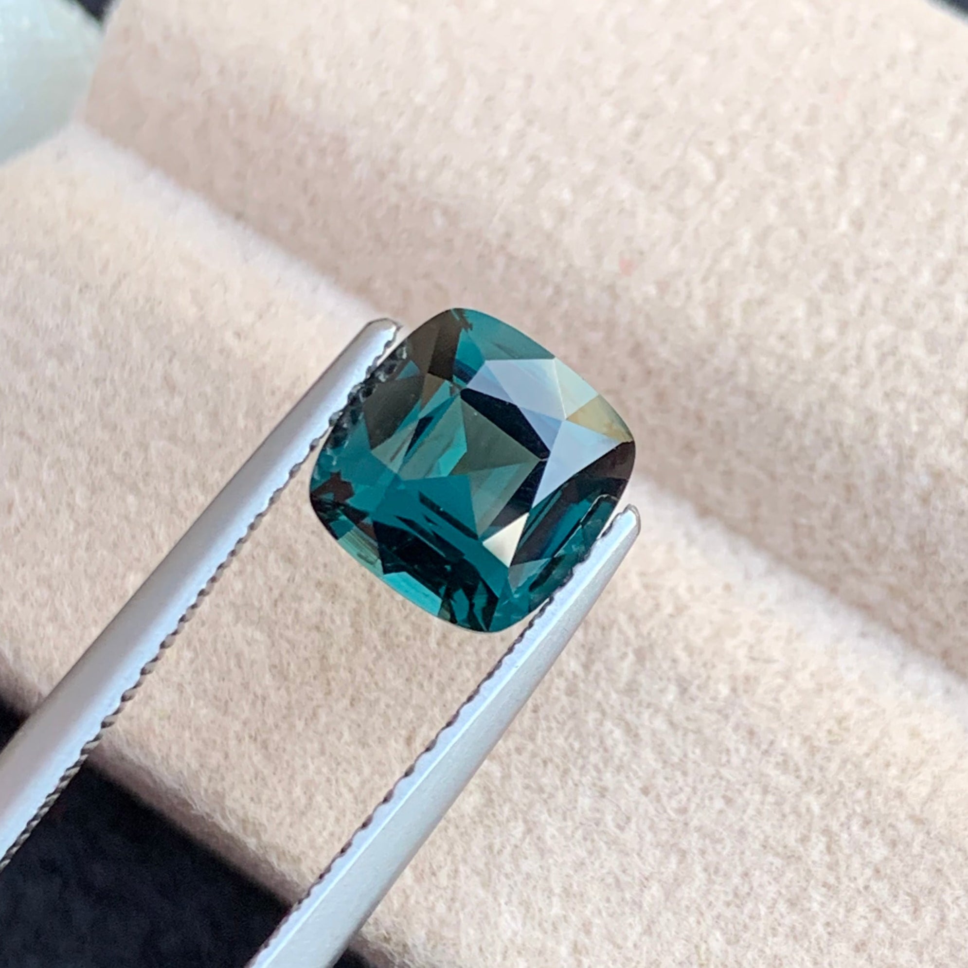 Carat Natural Teal Blue Spinel, Tanzania Teal Blue Spinel Cushi
