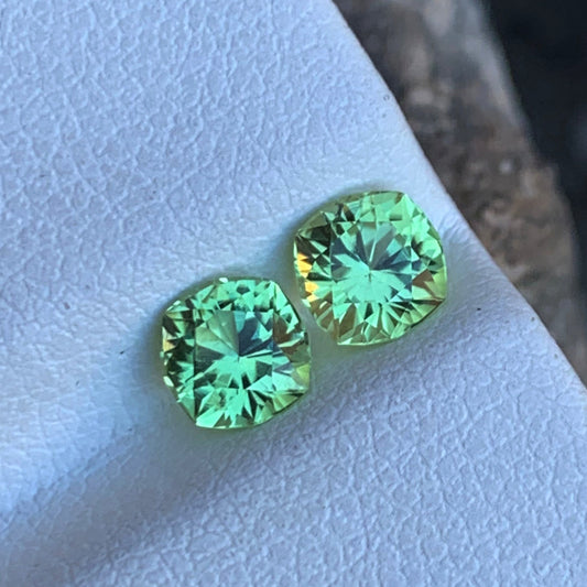 Yellow Peridot Pair for Jewelry, Marco Voltolini Design 1.25 Carats