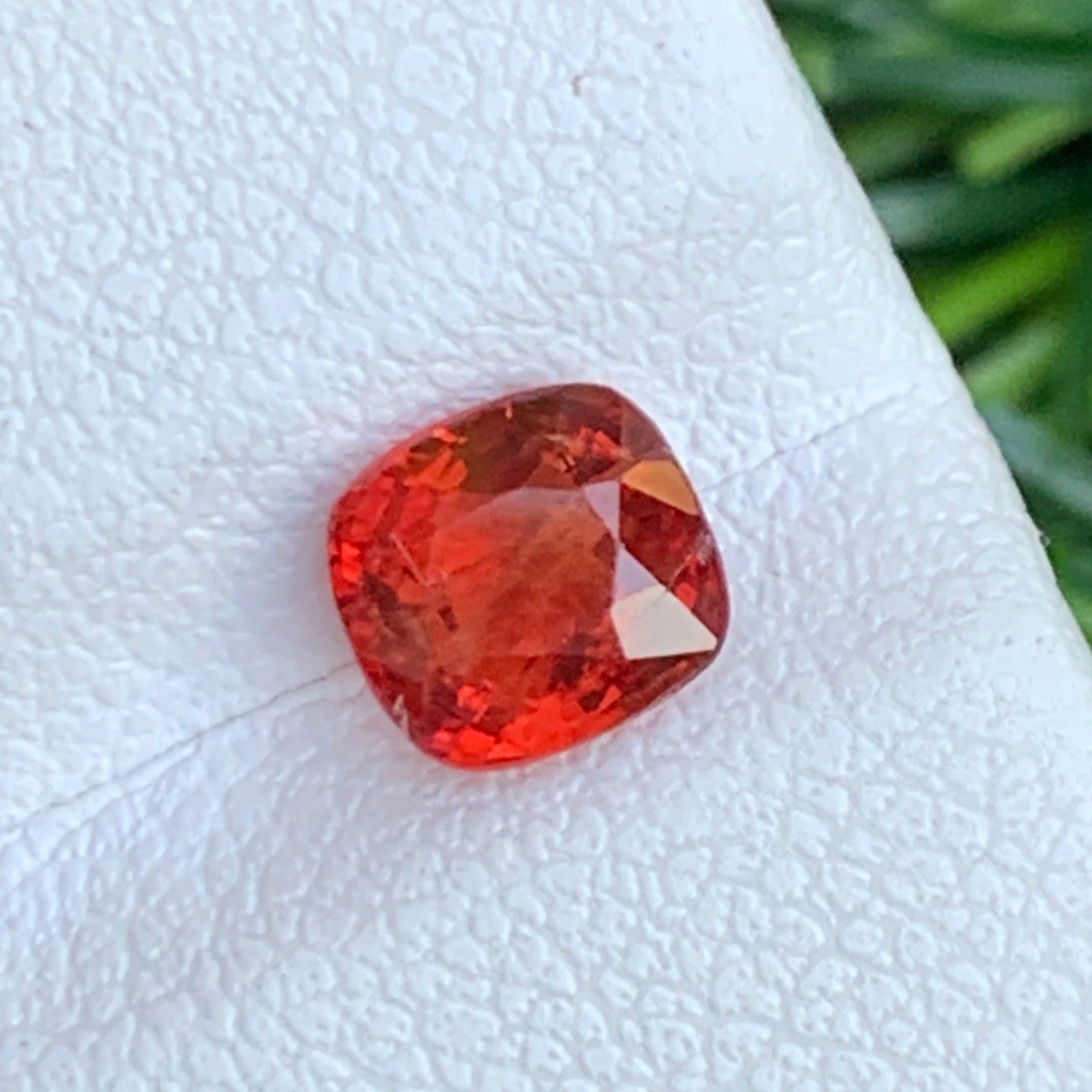 Reddish Orange Spinel Gemstone Carat Cushion Cut, Natural