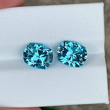 Swiss Blue Topaz Pair Fancy Cut Natural African Gemstones – OneStepGems