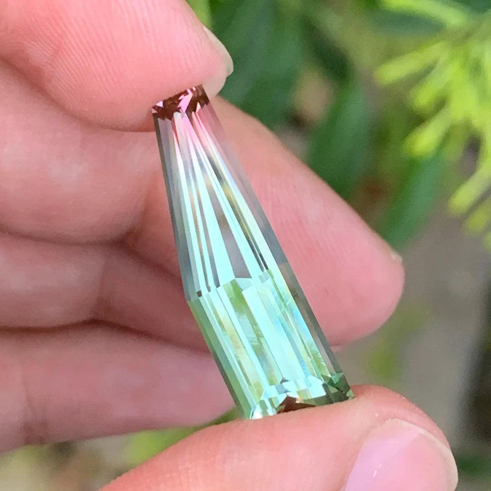 Natural Bicolor Tourmaline Gemstone  Rare Beauty & Healing Stone OneStepGems