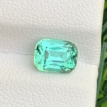 1.55 carat seafoam green tourmaline
Cushion cut Afghan tourmaline