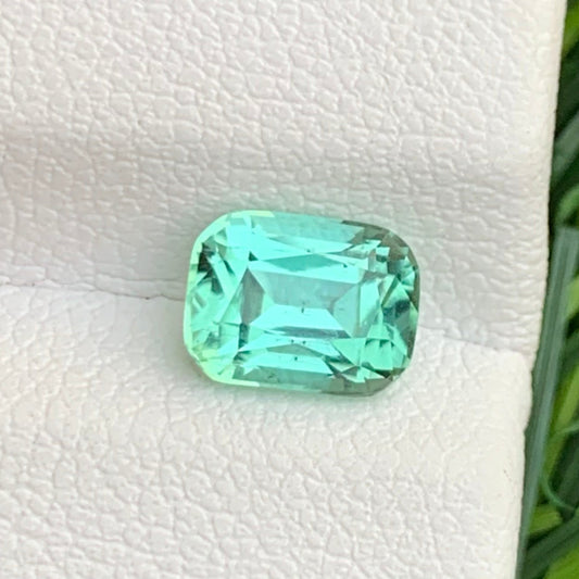 1.55 carat seafoam green tourmaline
Cushion cut Afghan tourmaline