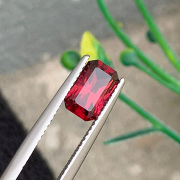 
1.75 Carat Loose Red Garnet Emerald Cut