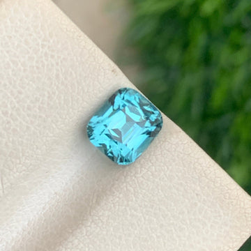 1.80 Carats Lagoon Tourmaline Cushion Cut Gemstone