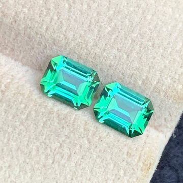 Bluish Green Tourmaline 
Bluish Green Tourmaline jewelry
1.85 carats bluish green tourmaline pair emerald cut natural stones
Afghan bluish green tourmaline gemstone pair loose stones
