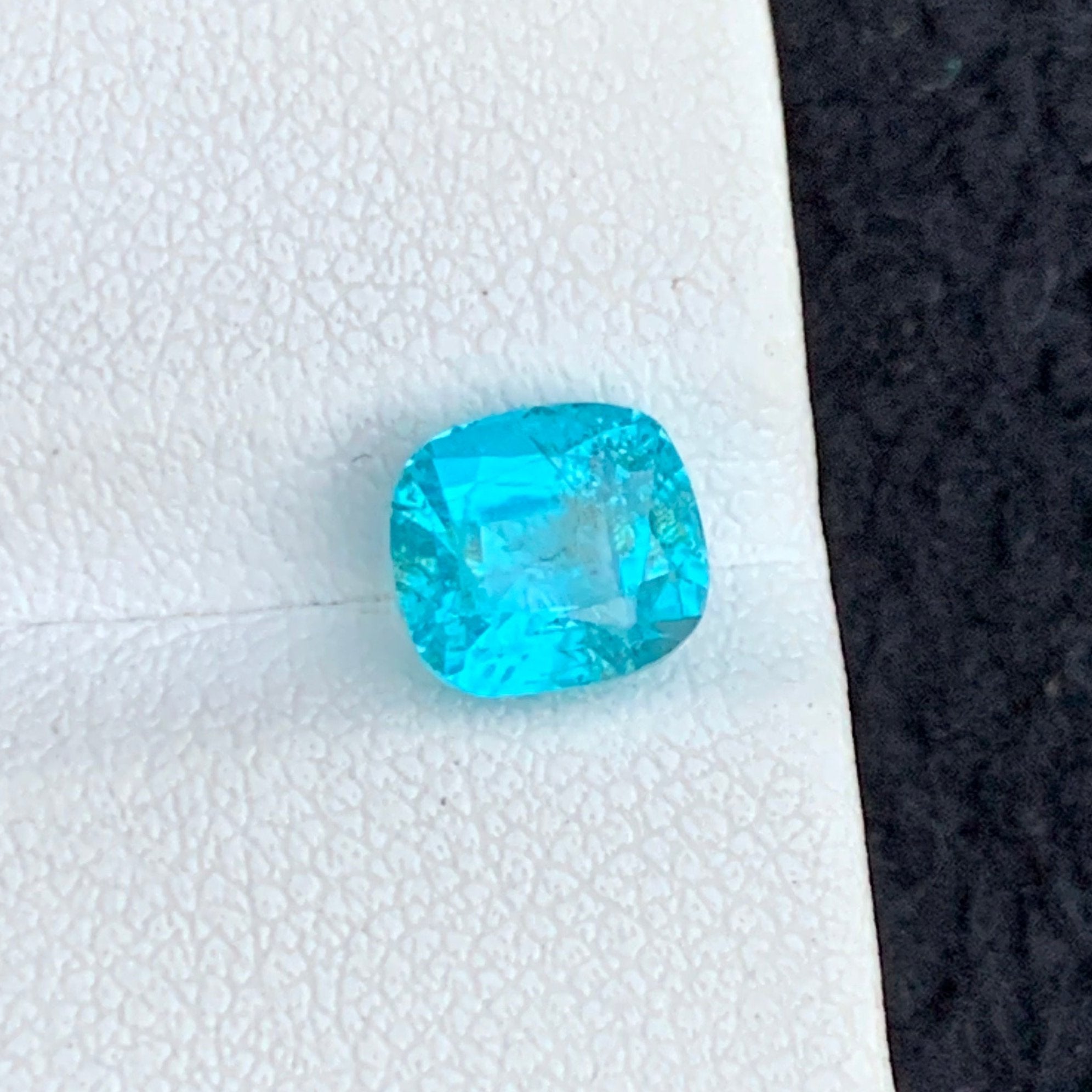 Paraiba Stone
1.95ct Blue Apatite Cushion Cut Gemstone Front View