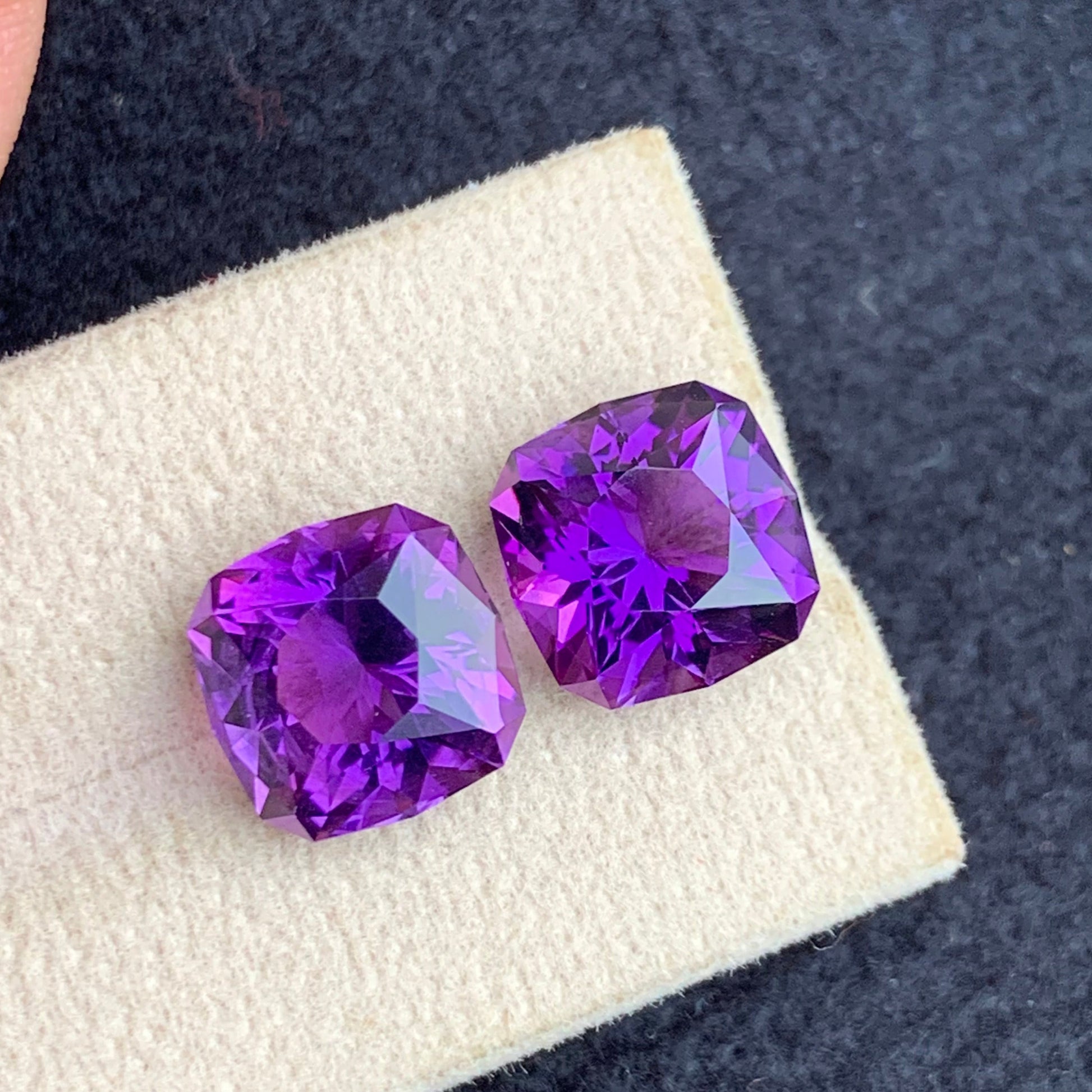  Pink Purple Amethyst
 Pink Purple Amethyst jewelry
12.45 carat natural amethyst pair pink purple fancy cut gemstones
brazil amethyst loose gemstone pair loupe clean earrings stones