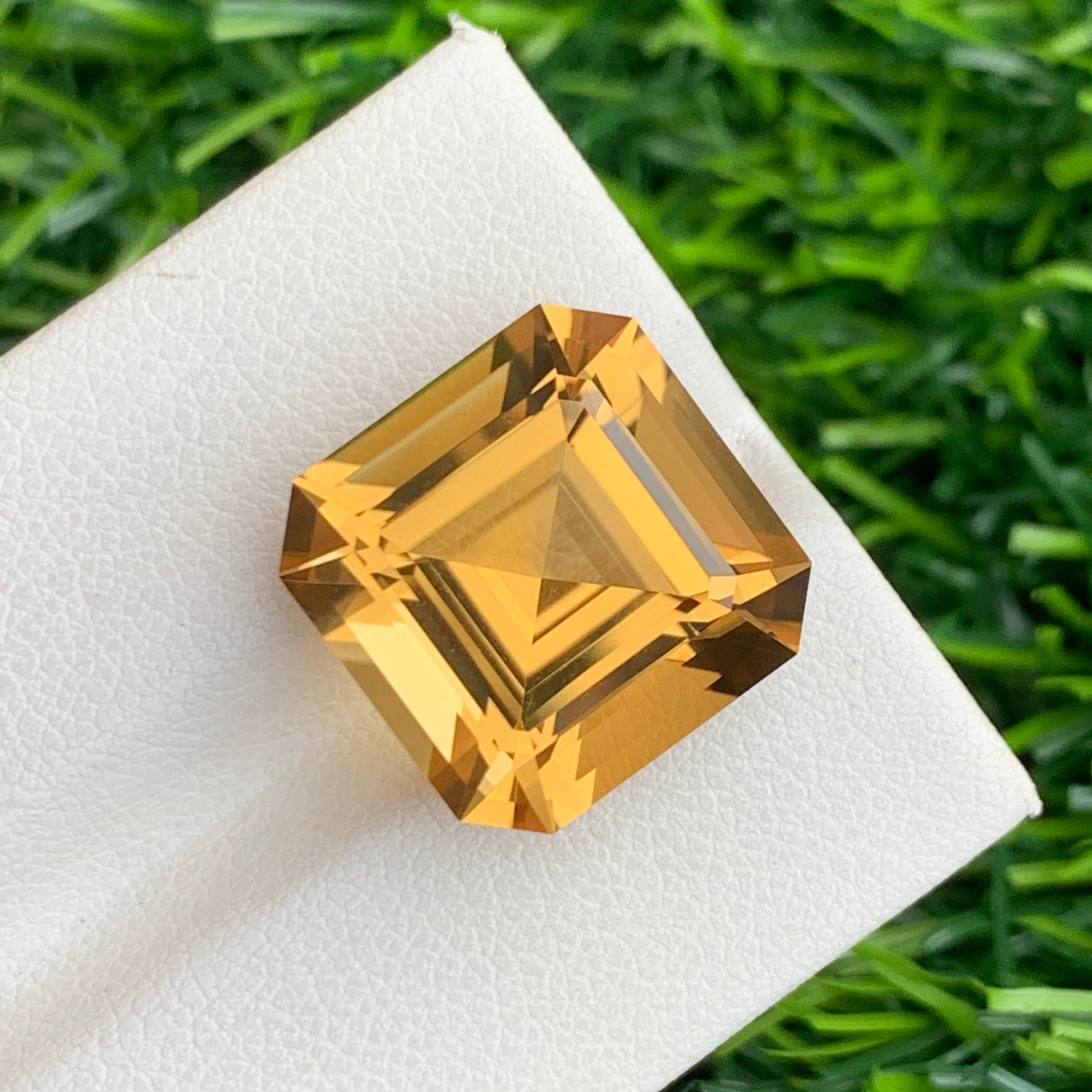 13.20 Carats Loup Clean Citrine Gem – Flat Lay