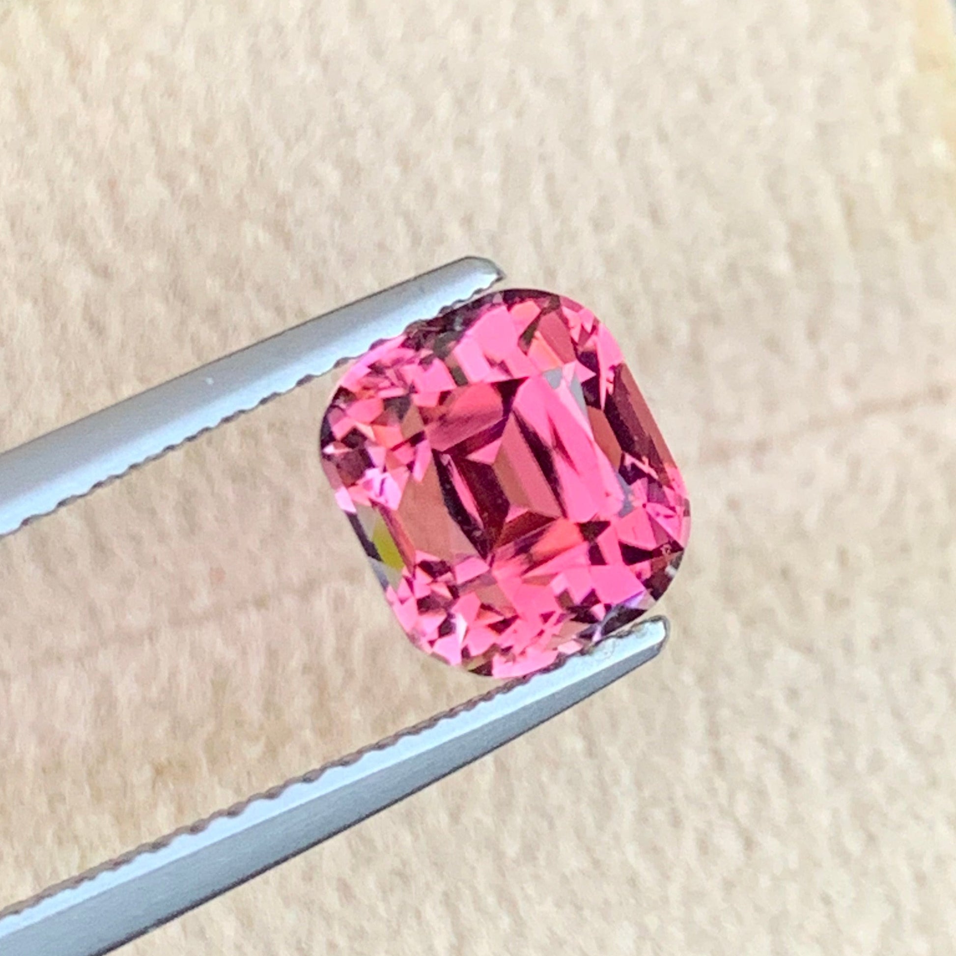 Vivid Pink Tourmaline ring
Vivid Pink Tourmaline pendant
2.80 carats vivid pink tourmaline cushion cut Afghanistan gemstone