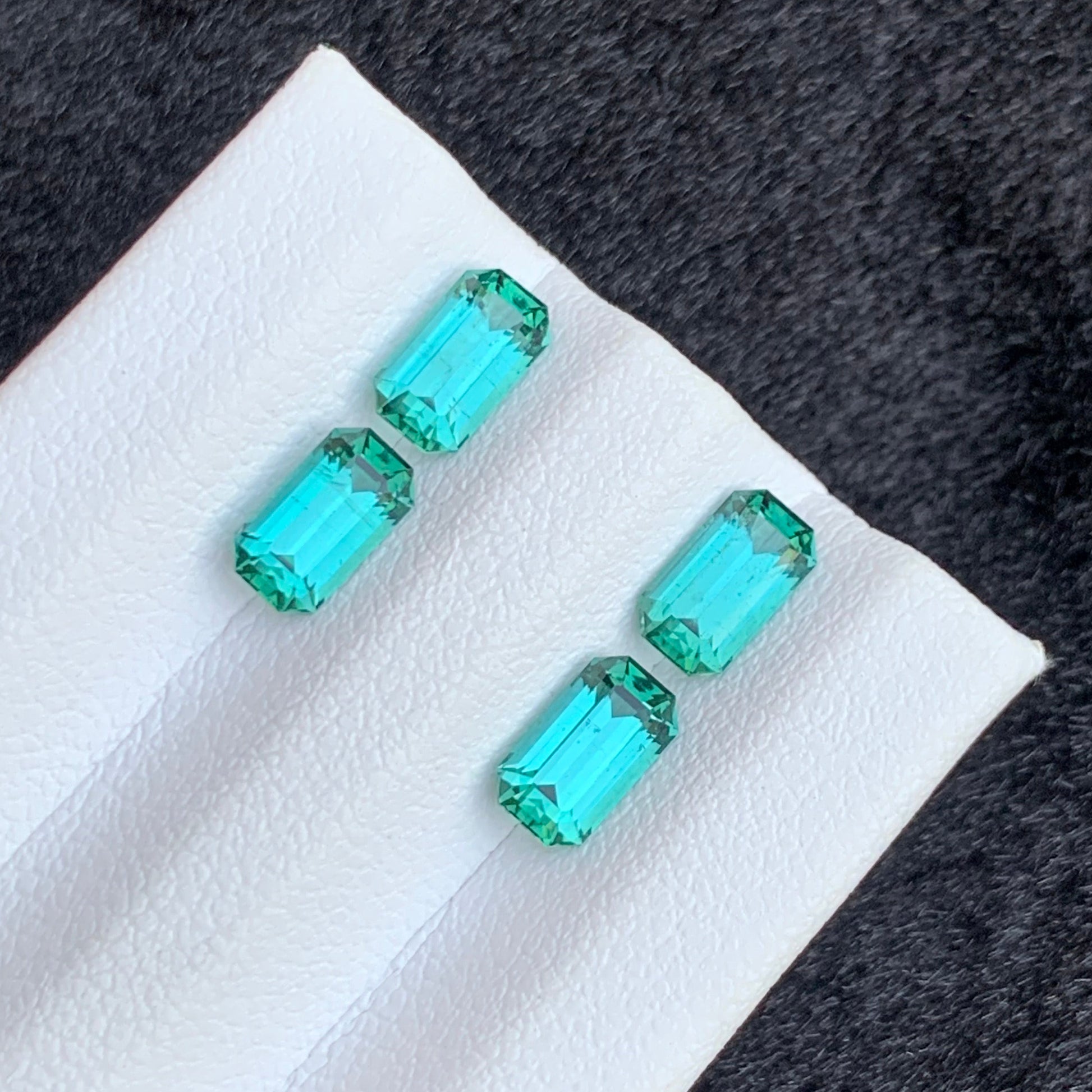 2.90 Carats Emerald Cut Tourmaline Pair for Custom Jewelry
Premium Lagoon Tourmaline Earrings Gemstone Pair