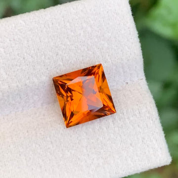 Mandarin Citrine
Mandarin Citrine jewelry
3.05 carat mandarin citrine princess cut gemstone Brazil
natural Brazilian citrine loupe clean orange gemstone