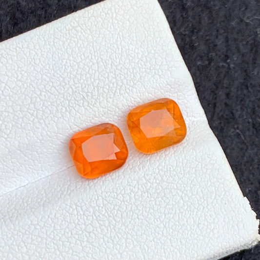 hessonite garnet pair
3.10 Carats Hessonite Garnet Pair Cushion Cut