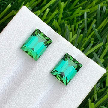 Tourmaline Pair
4.95 carat bluish green tourmaline pair baguette cut

natural bluish green tourmaline gemstones afghanistan