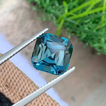 5.85 Carats London Blue Topaz Cushion Cut Loose Gemstone – Onestep Gems USA