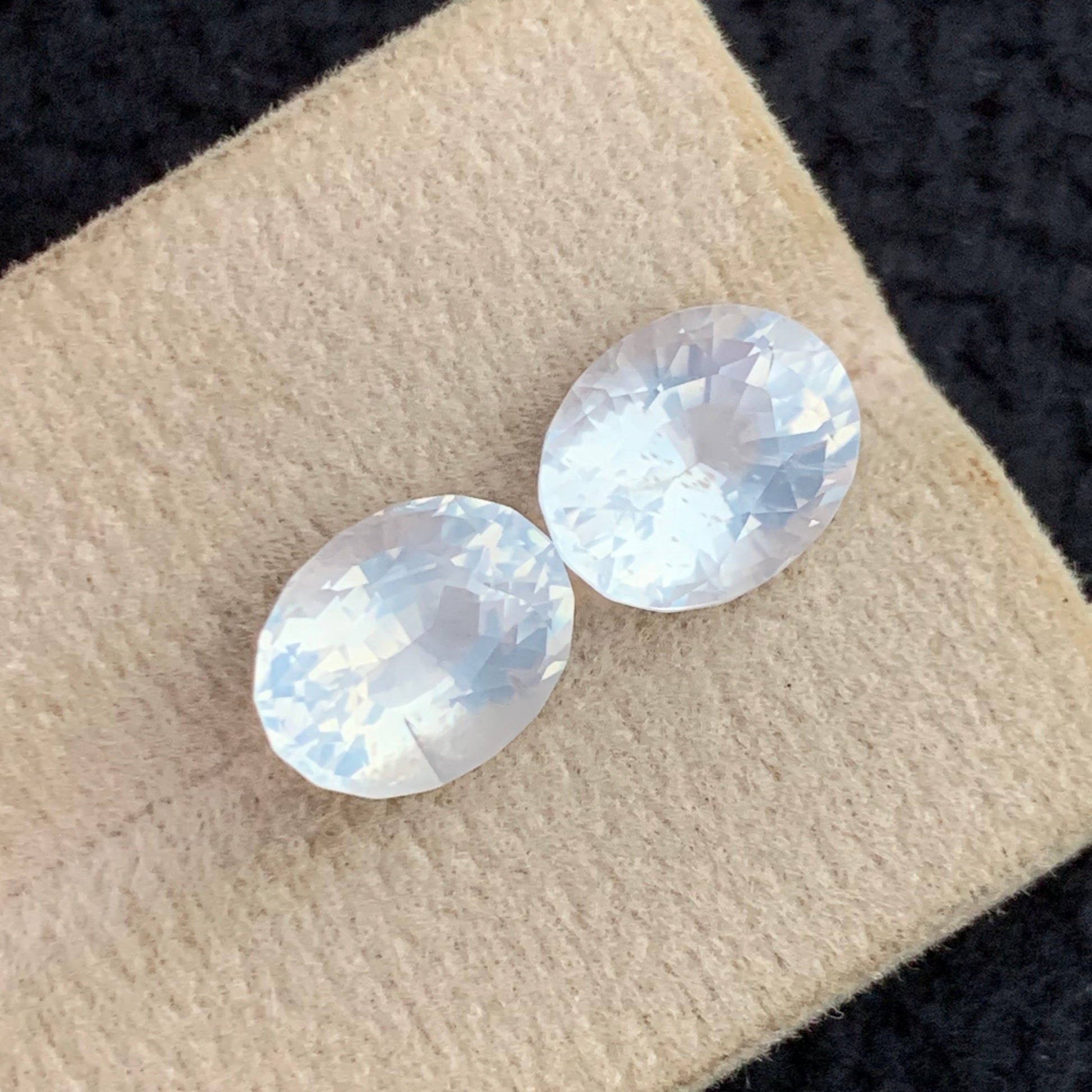 6.35 Carats White Milky Quartz Pair Close View
Premium Pakistan White Milky Quartz Pair
