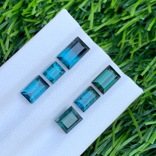 6.50 Carats Mixed Color Tourmaline Lot – Natural Baguette Cut Gemstones from Afghanistan | Onestep Gems