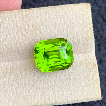 Green Peridot gemstone
Green Peridot jewelry
8.30 carats natural green peridot cushion cut gemstone
Pakistani peridot gemstone 8 carats close-up