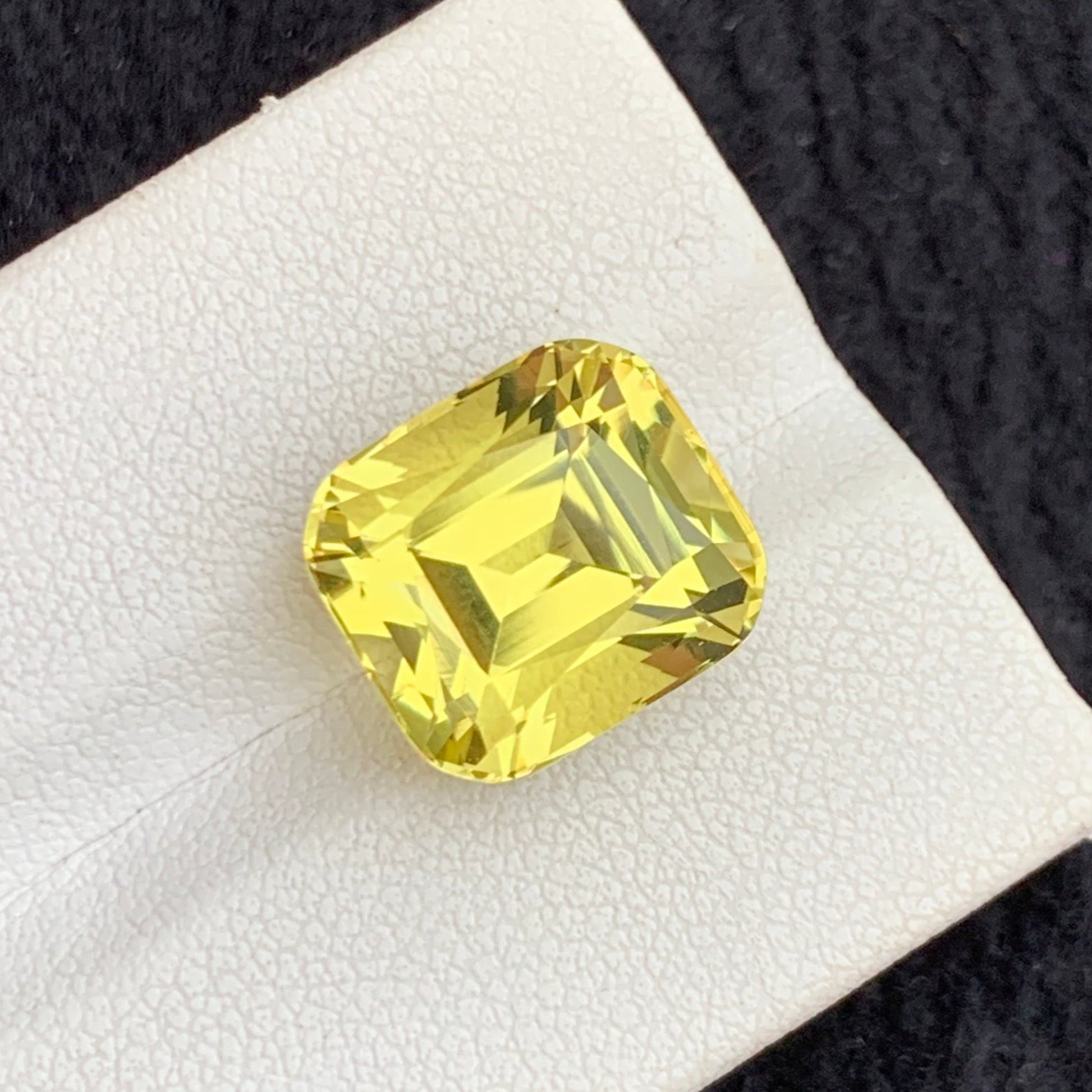 8.55 Carat Lemon Quartz Cushion Cut