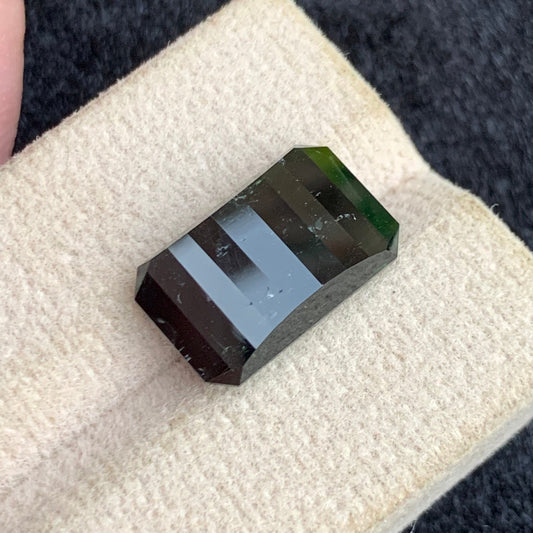 9.10 Carats Natural Greenish Dark Tourmaline Pixel Cut from Afghanistan
Greenish Dark Tourmaline 9.10 Ct Loose Gemstone OneStep Gems