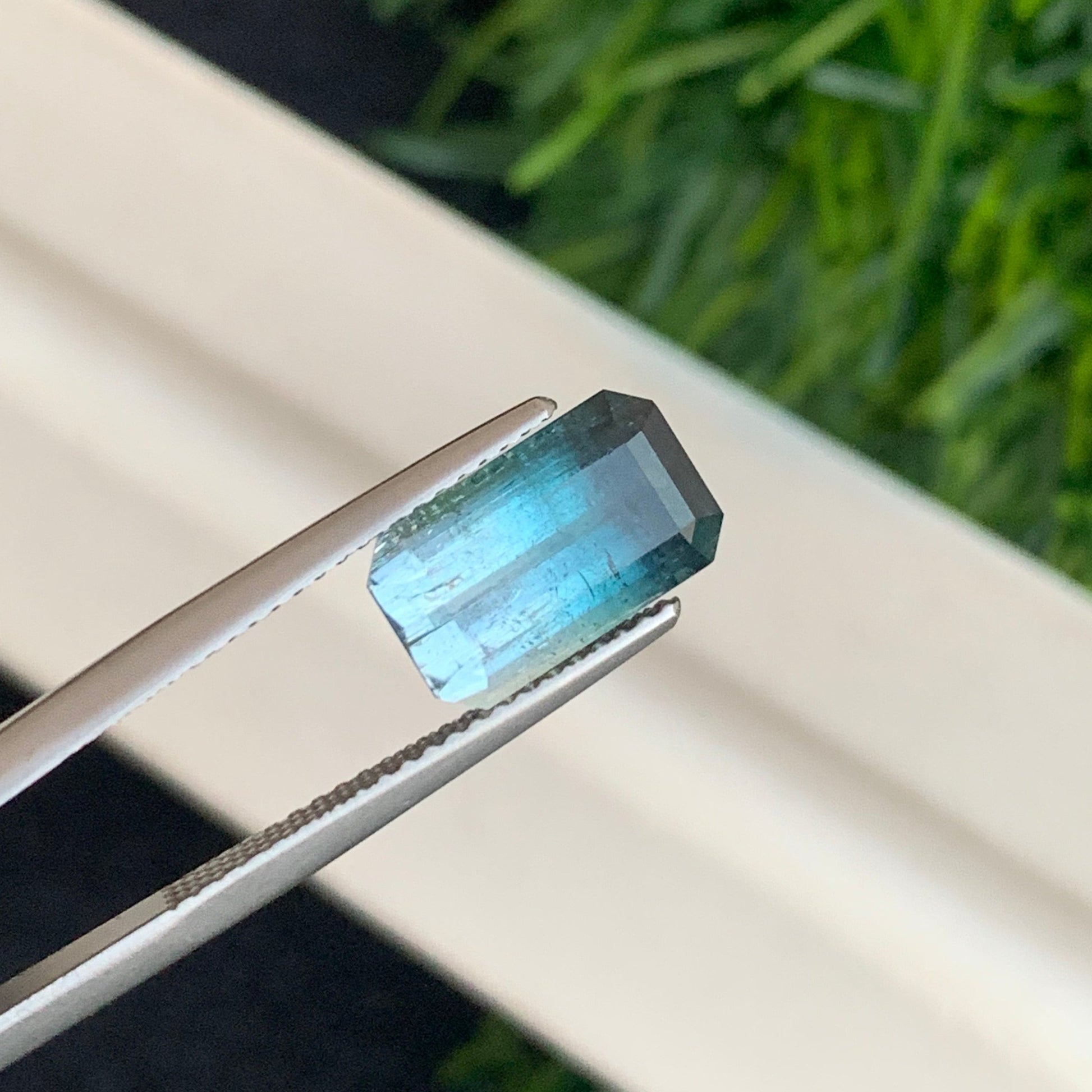 Afghan Emerald Cut Bicolor Tourmaline for Jewelry