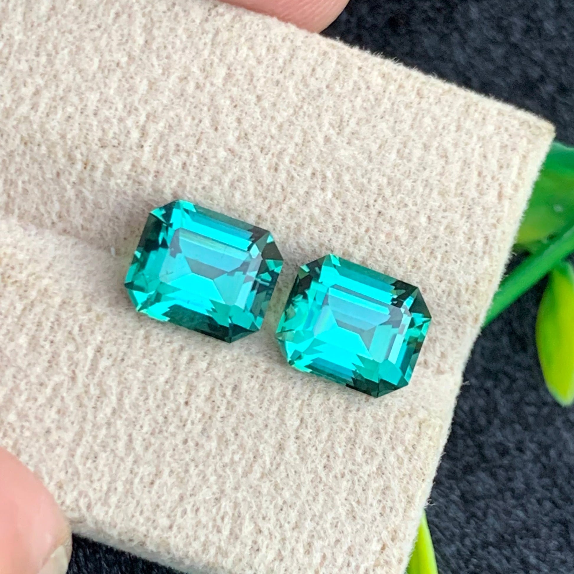 Natural Afghan Lagoon Tourmaline pair for luxury earrings
Premium 4.82 ct Lagoon Tourmaline matching pair