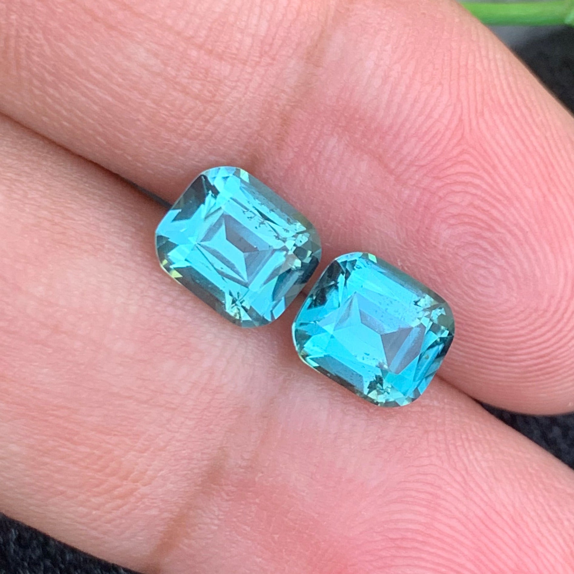 Lagoon Tourmaline gemstone
Lagoon Tourmaline jewelry
Afghan lagoon tourmaline cushion cut matched gemstone pair
OneStep Gems premium lagoon tourmaline earrings stones
