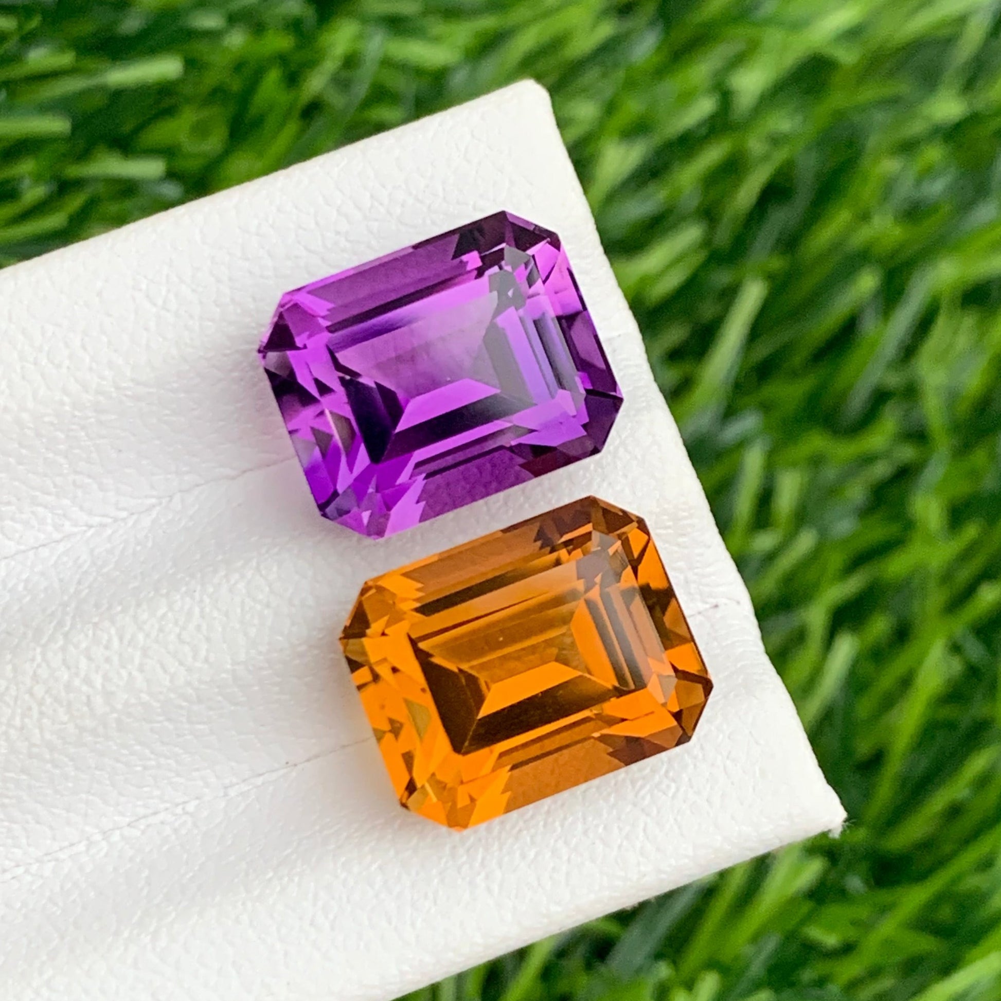 Reverse Earring Pair
Amethyst Citrine Gemstone Pair for Earrings