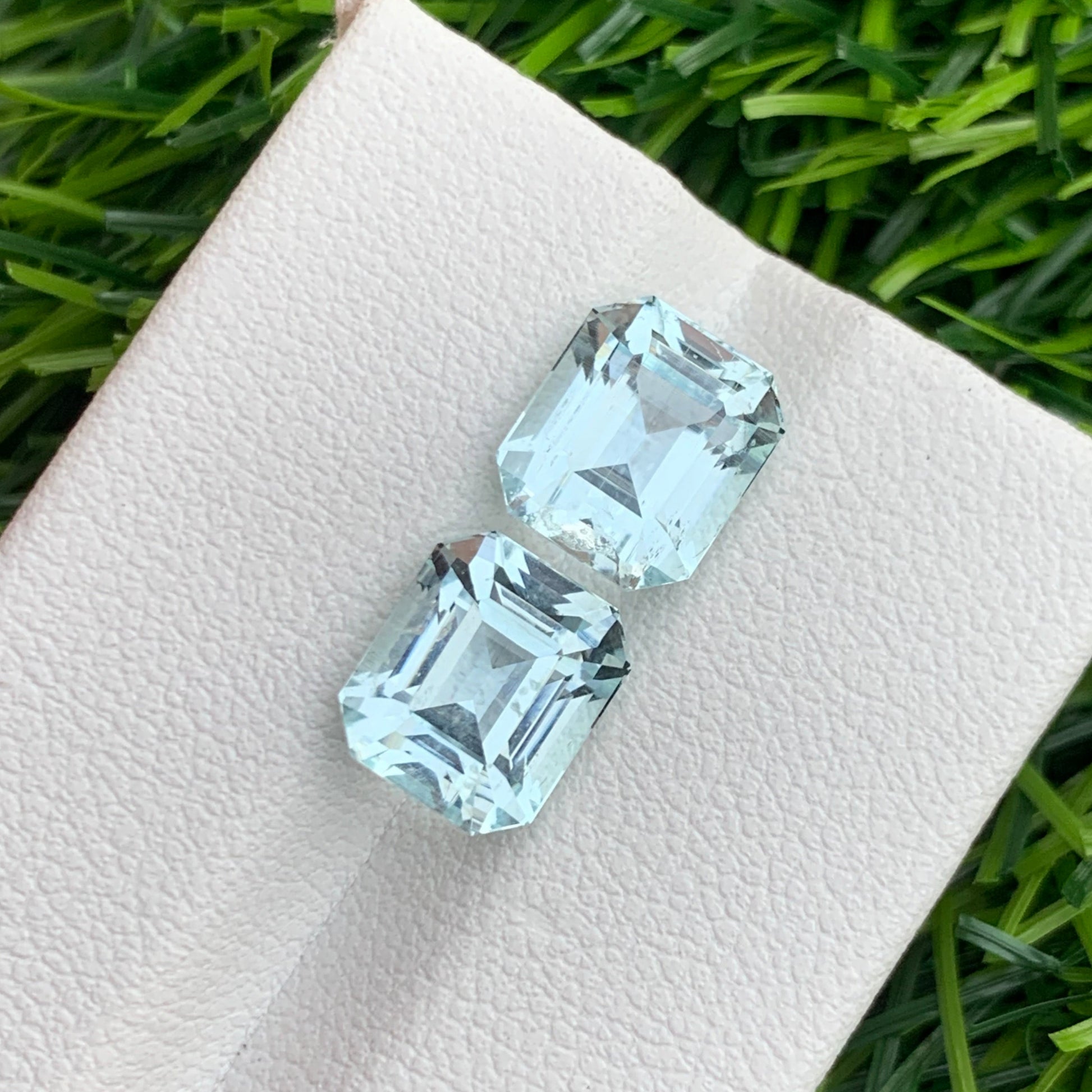 Aquamarine Gemstone earrings
Aquamarine Gemstone jewelry
Aquamarine Pair 6.35 carats emerald cut gemstones
Natural aquamarine earrings pair from Pakistan