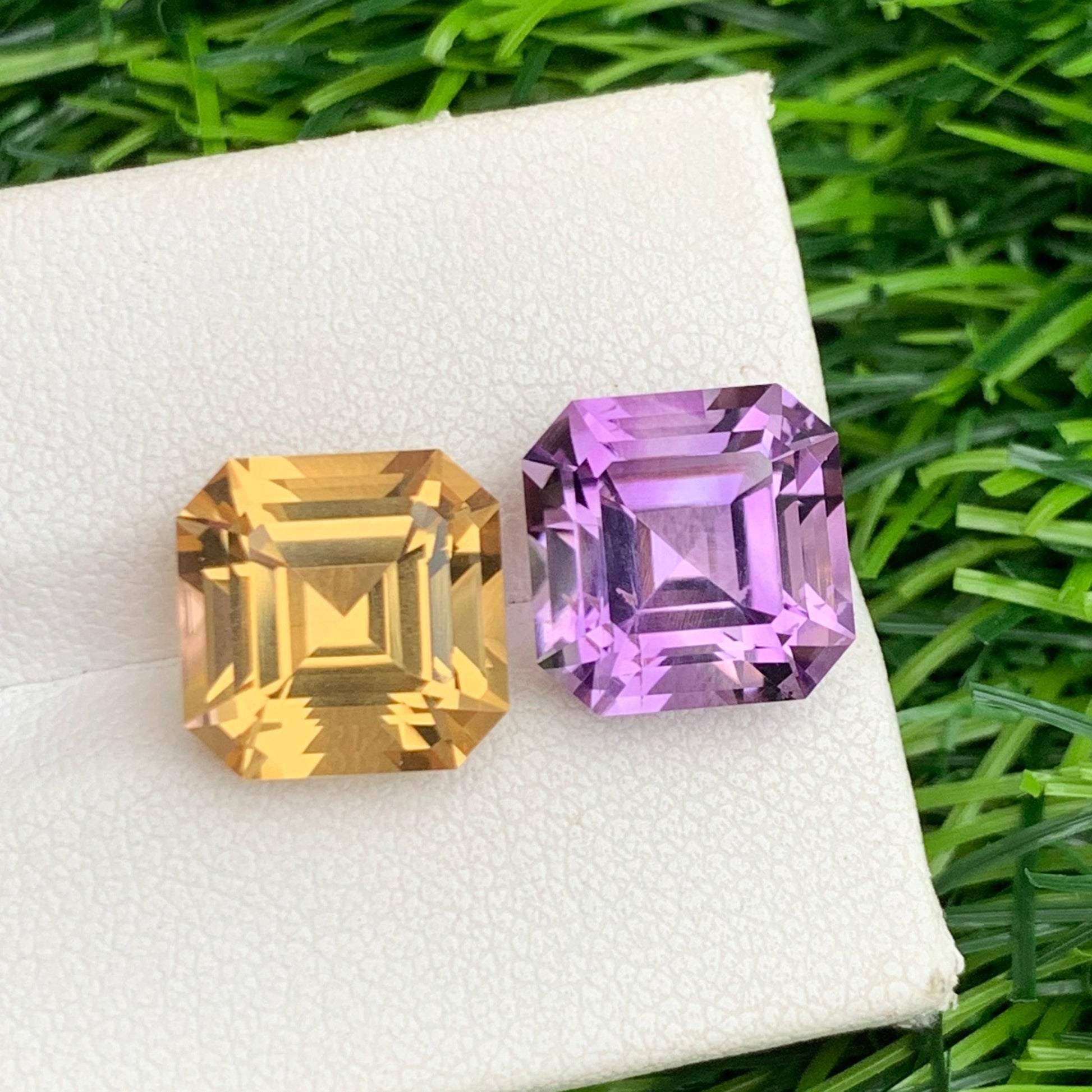 Asscher Cut Amethyst Citrine Loose Gemstones USA