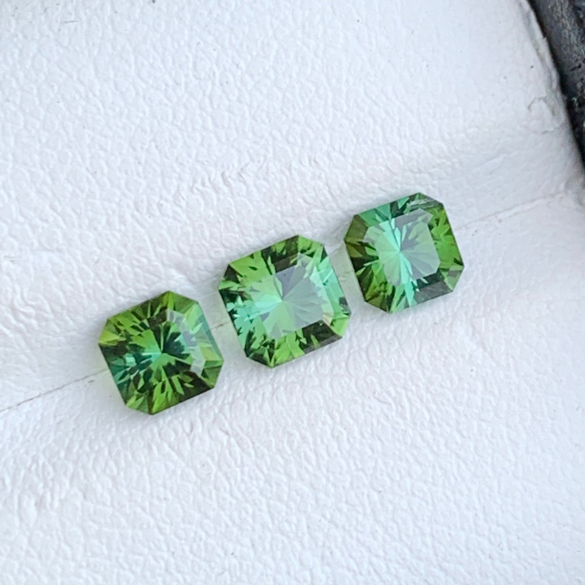 Asscher Cut Tourmaline Pair from Afghanistan