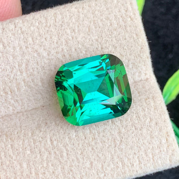 Bluish Green Tourmaline 7.22 Carats Cushion Cut
Natural Afghan Bluish Green Tourmaline