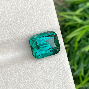 Bluish Green Tourmaline Cushion Cut 3.25 Carats