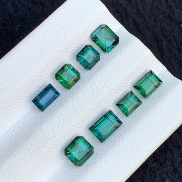 bluish Green tourmaline Lot 
Bluish Green Tourmaline Lot 4.25 Carats Mixed Shape Natural Stones
