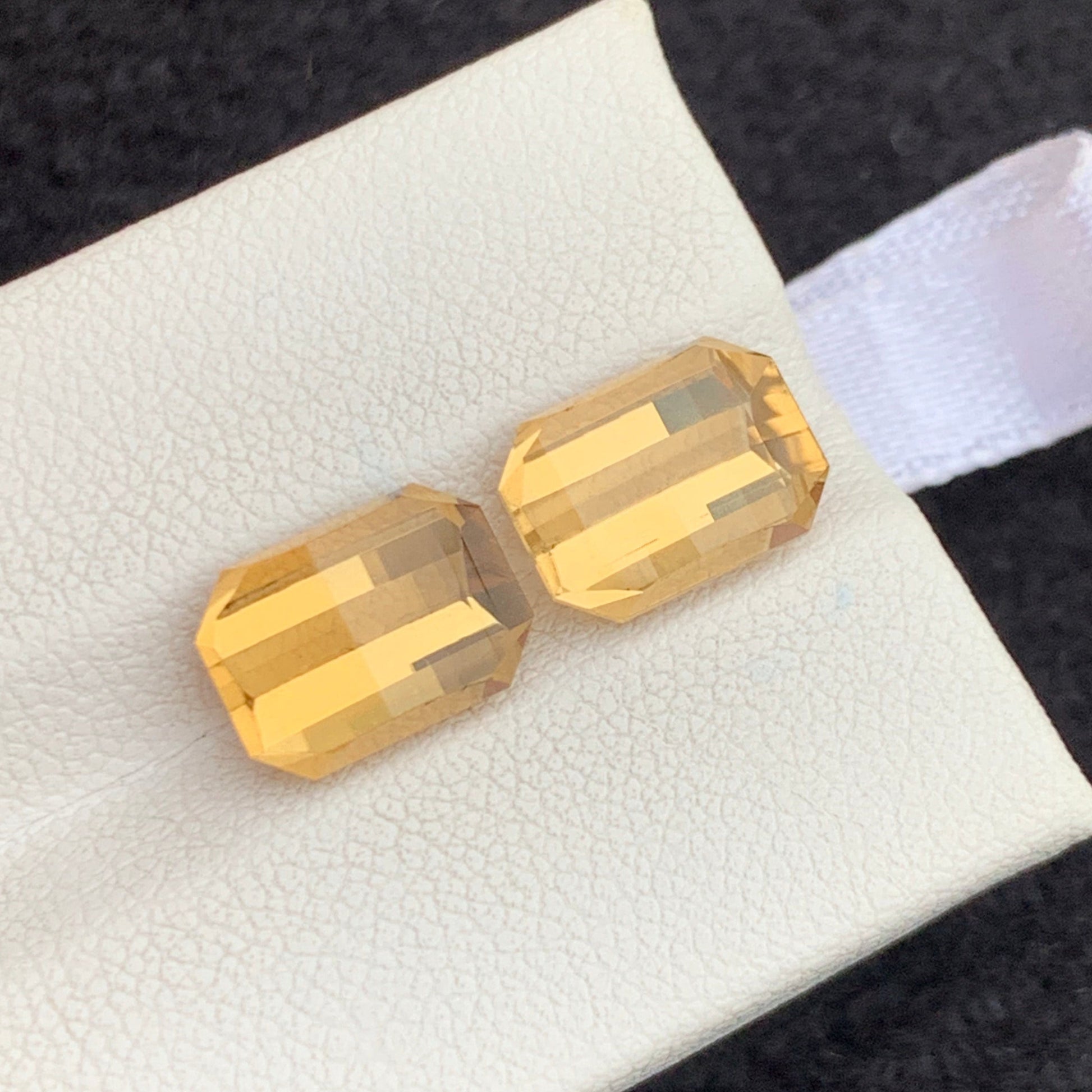 Yellow Citrine necklace
Yellow Citrine  gift
Brazilian citrine pair pixel cut golden yellow gemstones close view
natural citrine 7 carat matched pair for jewelry design earrings