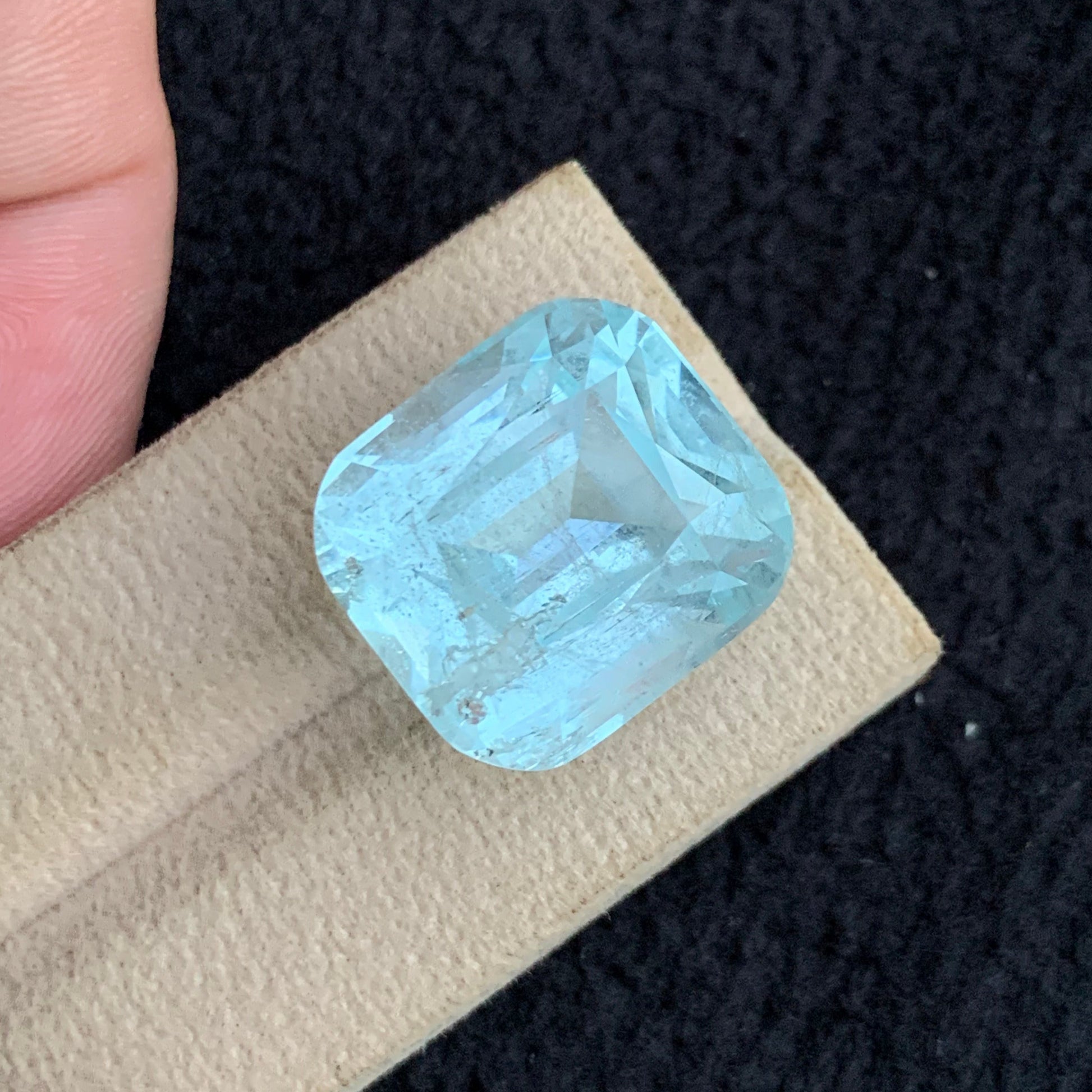 Collector Quality Aquamarine Cushion Cut Stone
Large Aquamarine Gemstone for Rings and Pendants