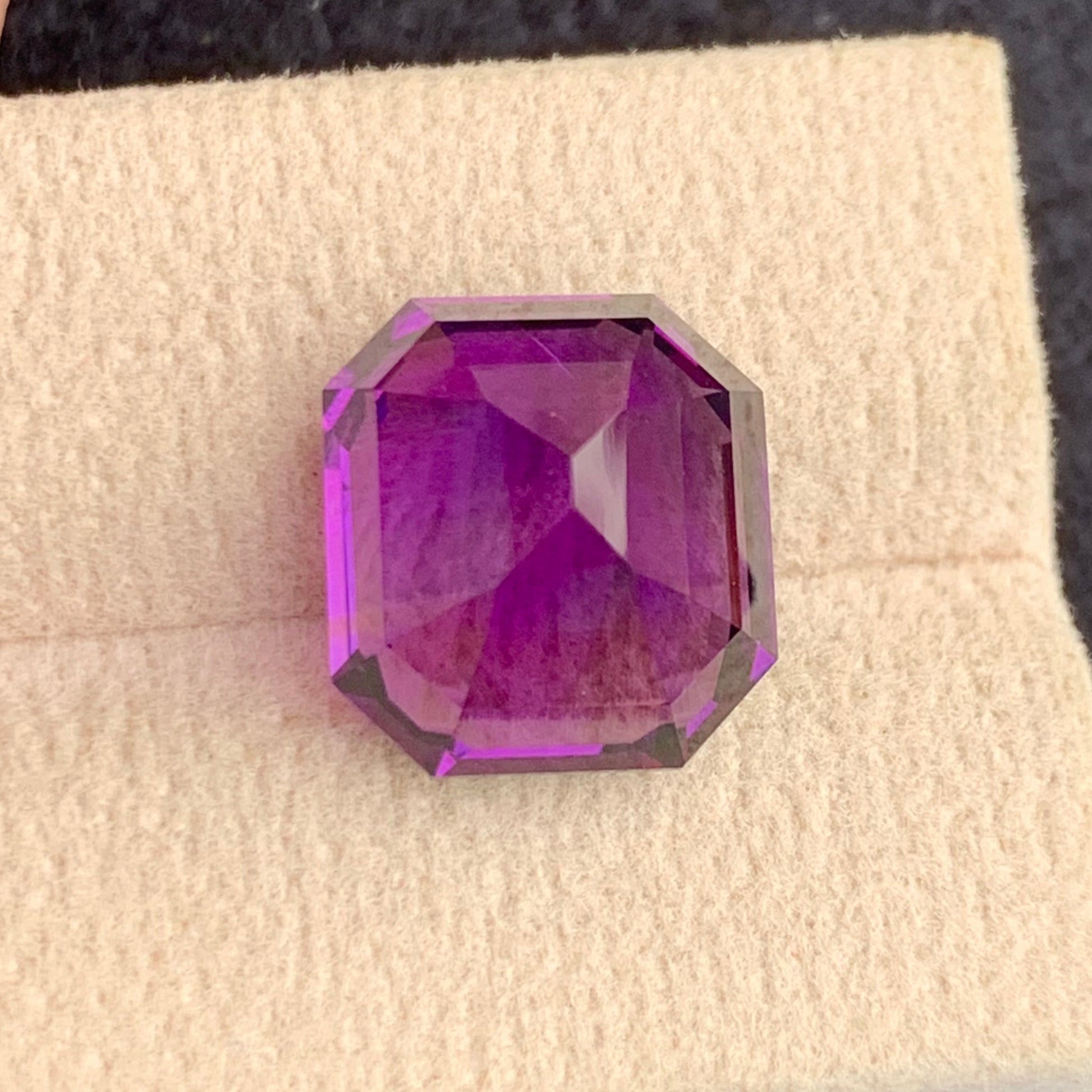 Collector grade pink purple amethyst
Large Asscher cut amethyst gemstone
