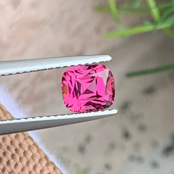 Cushion Cut Hot Pink Tourmaline 1.45 Ct Loose Stone