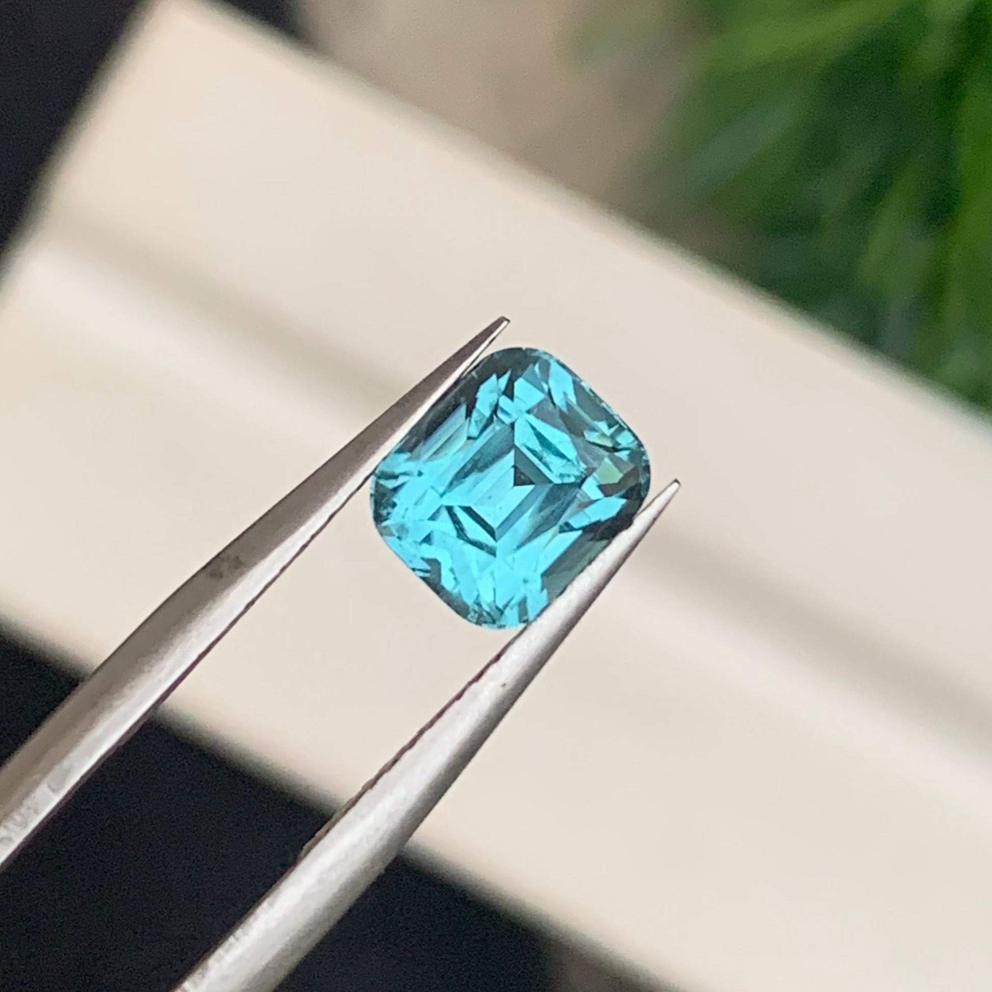 Cushion Cut Lagoon Tourmaline Loose Stone