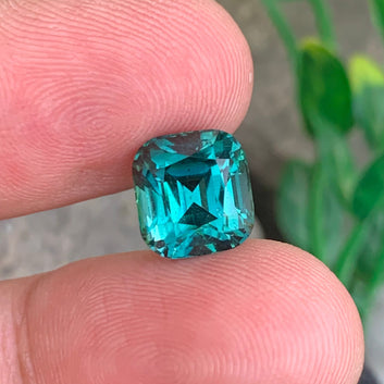 Lagoon Tourmaline gemstone
 Lagoon Tourmaline jewelry
Lagoon Tourmaline gift
Cushion Cut Lagoon Tourmaline for Ring
Blue Green Lagoon Tourmaline Natural Stone