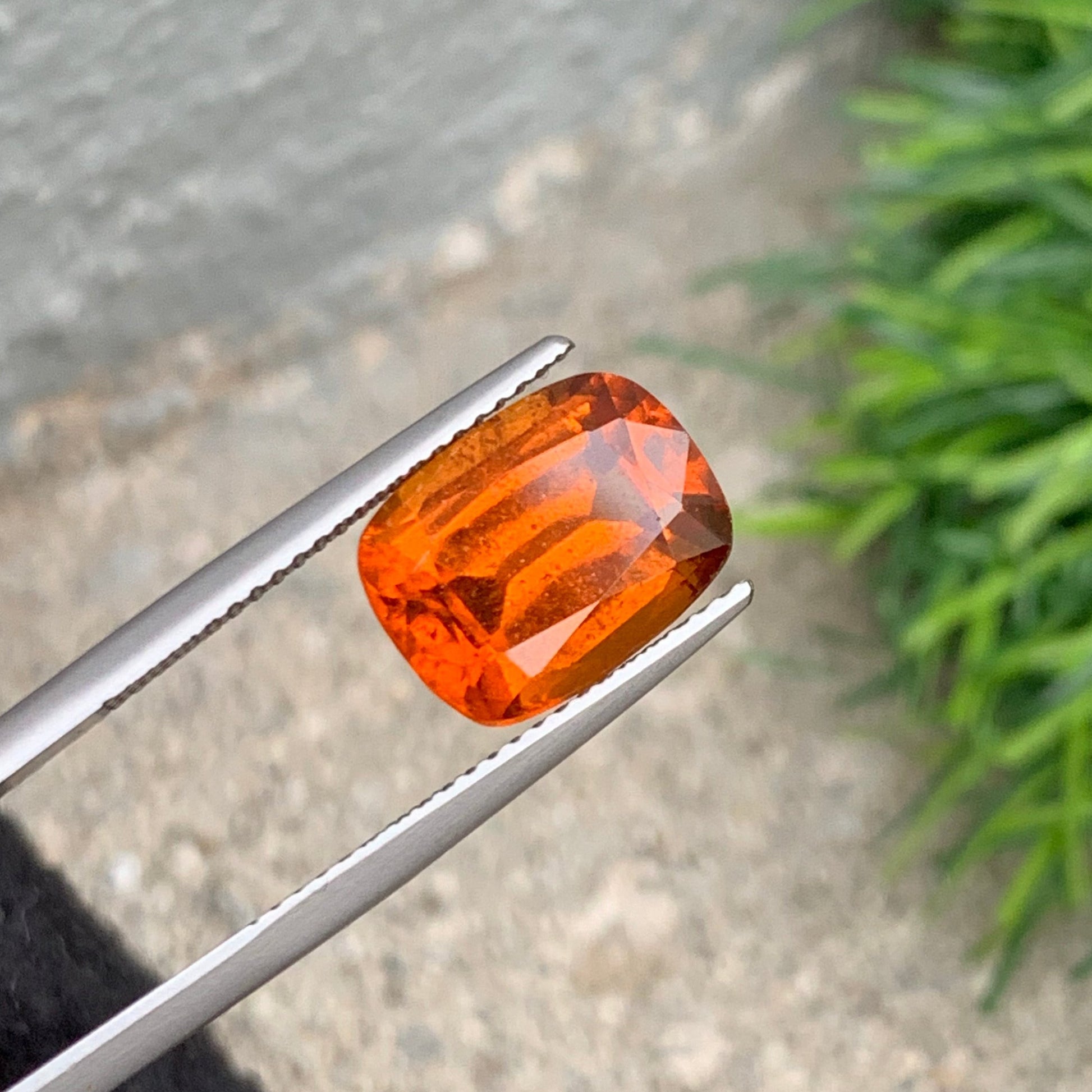 Hessonite Gemstone
Cushion Cut Orange Garnet VVS Clarity