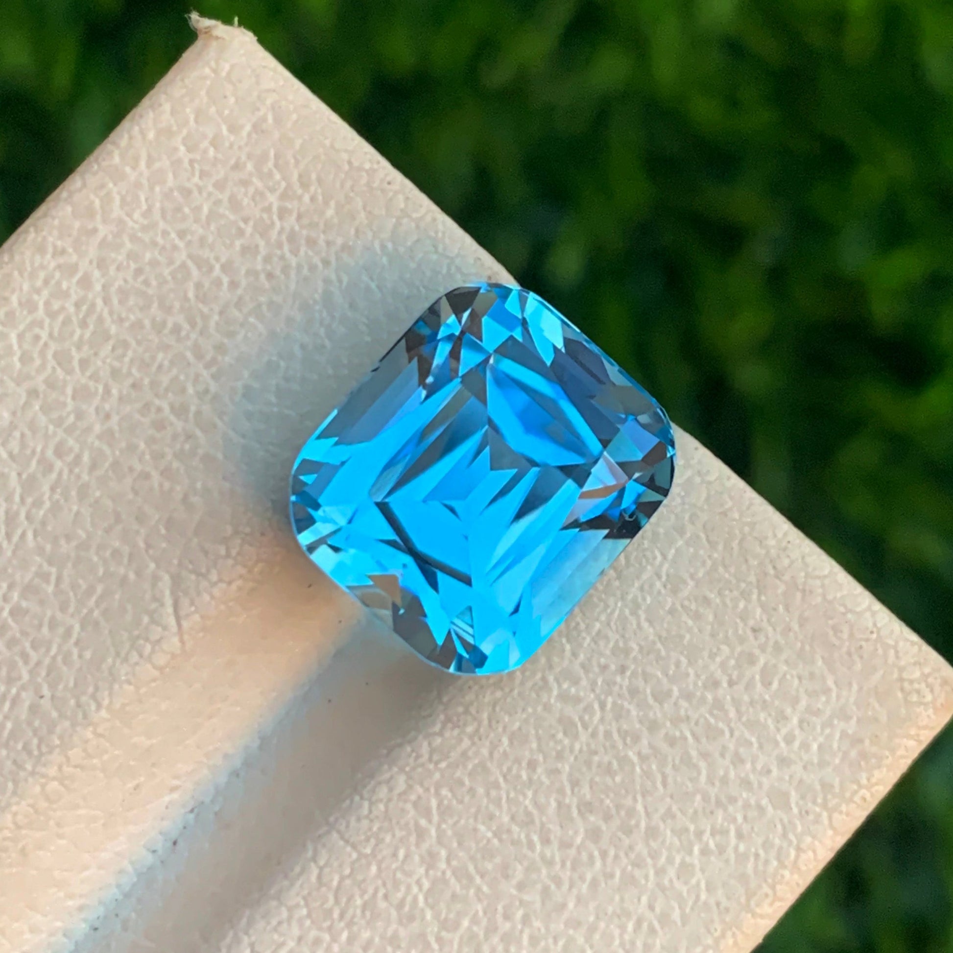 Cushion Cut Swiss Blue Topaz Gemstone from Africa