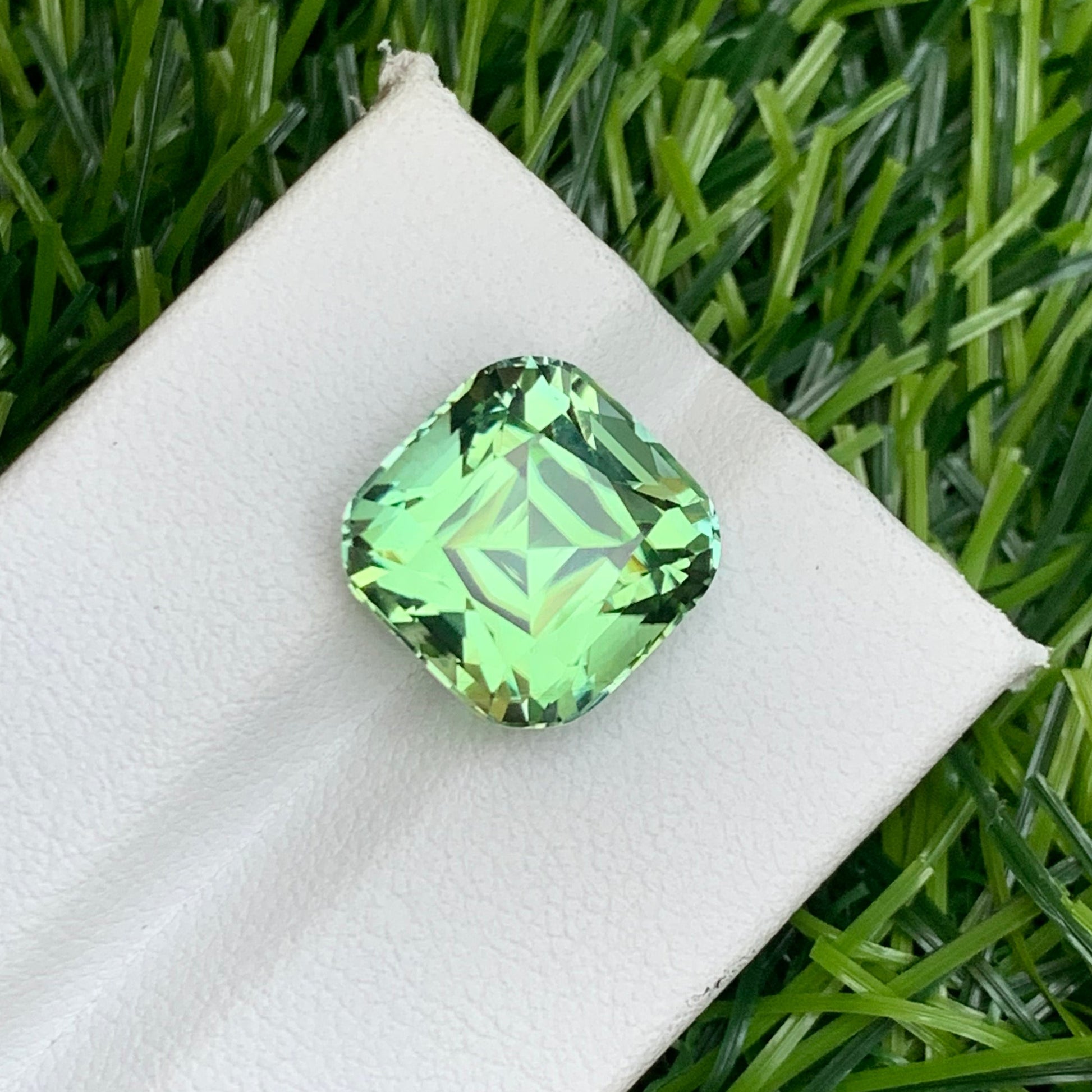 rear tourmaline
afghan tourmaline
Cushion cut apple green tourmaline close-up
VVS apple green tourmaline gemstone Afghanistan