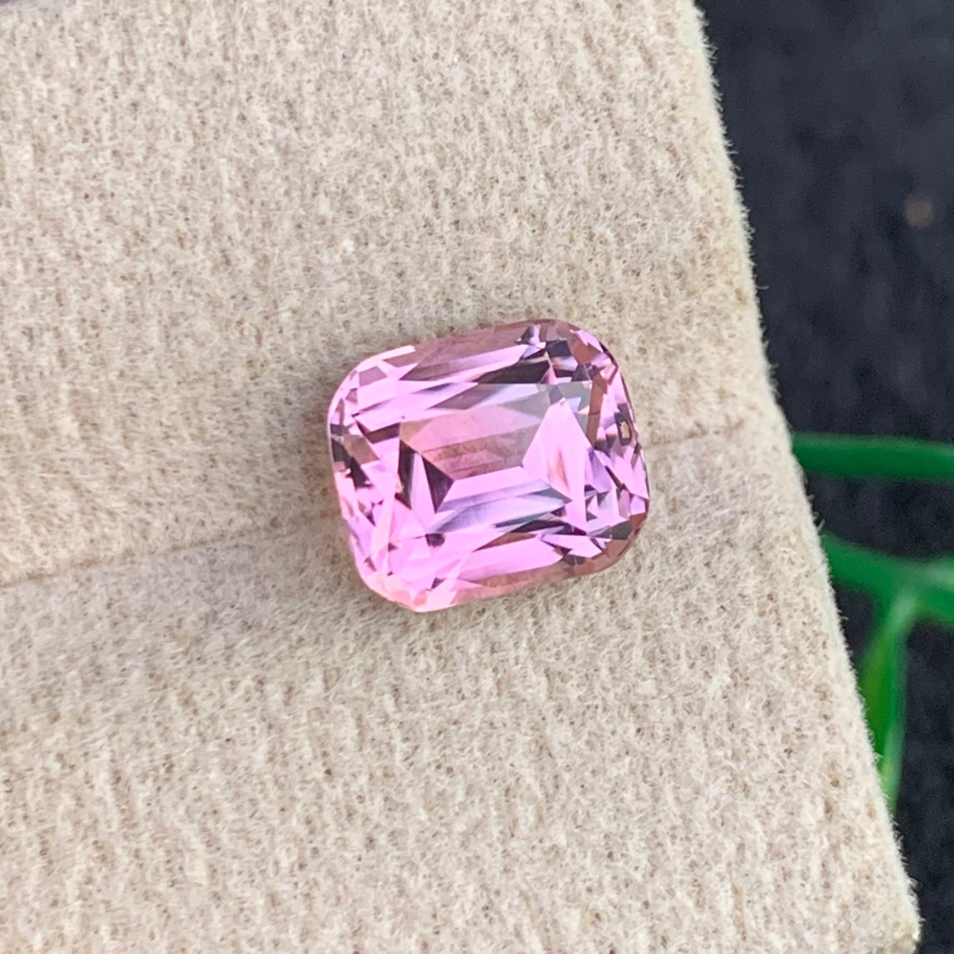 Cushion cut pink tourmaline gemstone from Afghanistan
Soft pink tourmaline gemstone for jewelry