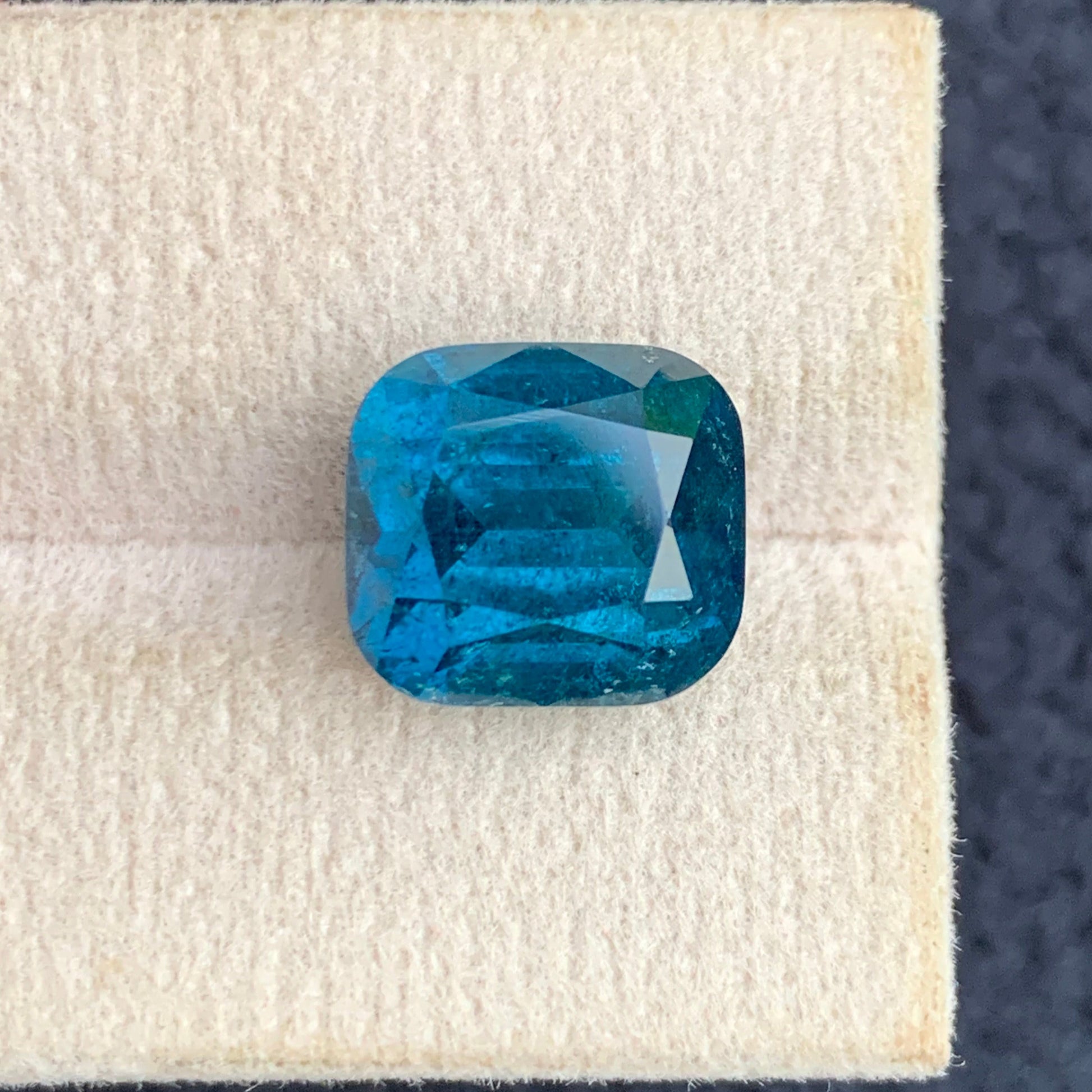 Dark Blue Tourmaline ring
Dark Blue Tourmaline pendant
Cushion shape Afghan blue tourmaline loose gemstone
Rare dark blue tourmaline 8.75 carats