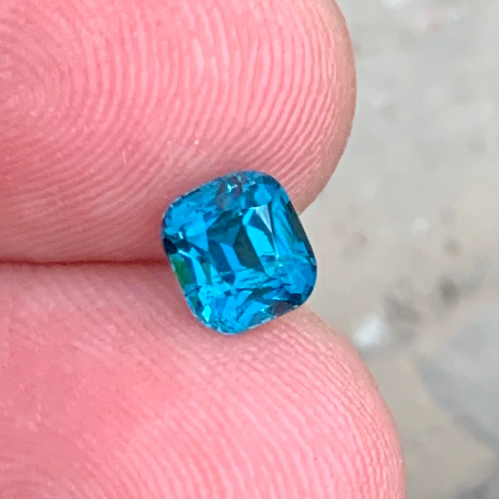 Cushion shape Afghan blue tourmaline loose gemstone
Rare vivid blue tourmaline 1.25 carats